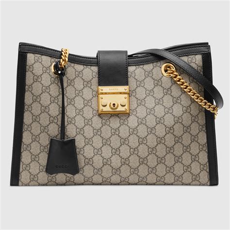 gucci padlock gg medium shoulder bag|gucci padlock tote.